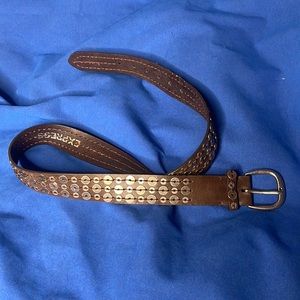 Vintage metal belt silver/gold Italian braided rope amazing